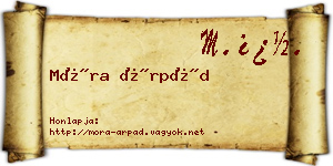 Móra Árpád névjegykártya