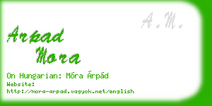 arpad mora business card